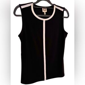 Anne Klein- black & white striped tank- XS